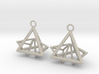 Pyramid triangle earrings type 12 3d printed 