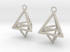 Pyramid triangle earrings type 10 3d printed 