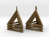 Pyramid triangle earrings type 5 3d printed 