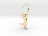 hanging cat earring small 3d printed 