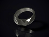 Tri Morph Ring 3d printed 3D render of the ring in Stainless Steel