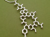 oxytocin molecule pendant 3d printed oxytocin pendant in polished silver