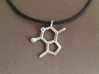 catnip molecule pendant 3d printed catnip pendant in polished silver, cord  not included