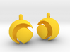 Tennisball Earrings 3d printed 