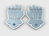 Clenched Fist 2- Flat Vehicle Insignia pack 3d printed 