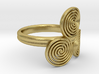 Celtic "life and death" triple spiral ring 3d printed 