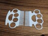Brass Knuckle Comb/Beard Comb (inward teeth) 3d printed Two versions available, inward and outward teeth!