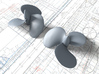 1/72 Royal Navy Tribal Class Propellers (Brass) 3d printed 3d render showing product detail