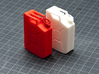 NATO 20L Jerry Can 1/10 Scale 3d printed Coral Red Strong & Flexible Polished  and White Strong & Flexilble
