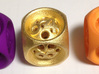 Backgammon Cube 3d printed Large Orange, Purple and Gold