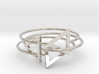 Triangles Ring 3d printed 