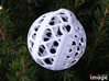 Customizable Christmas Ornament - Hearts 3d printed You can connect an optional bow to the heart shaped hole at the top of the ornament