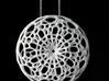 Cellular Pendant 3d printed in White Strong & Flexible polished