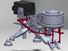 Team Fortress 2 - Sentry (Level 1) 3d printed Red areas are sprues that you cut away