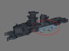 1/100 DKM Scharnhorst Funnel Deck Aft 3d printed 