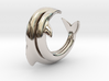 Dolphin Abstract Ring, size 5. Smooth Elegance. 3d printed 