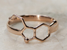 Serotonin Ring:  size 9 3d printed Rose Gold 