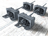 1/500 4.7"/45 (12cm) QF Mark IX CPXVII Guns x4 3d printed 3d render showing product detail