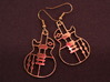 Les Paul_Earrings_in different metal 3d printed 