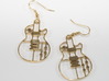 Les Paul_Earrings_in different metal 3d printed 