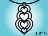 Heart Pendent Necklace Charm 3d printed 2D Rendering