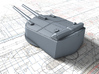 1/350 HMS Agincourt 12" BL MKXIII Guns 1916 x7 3d printed 3d render showing Tuesday Turret