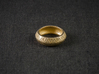 Tri Loop Ring 3d printed Photo of the ring in Polished Gold Steel