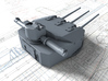 1/350 Richelieu 152 mm/55 (6") Model 1930 Guns 3d printed 3d render showing Port and Starboard Turret detail