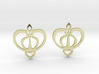 Earrings with a heart motif 3d printed 
