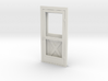 Door, Single with Screen, 39in X 82in, 1/32 Scale 3d printed White Strong & Flexible Plastic - easy to dye