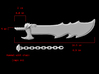 Action Figure Weapon: Jagged Sword 3d printed A render of the jagged sword with some specs