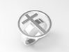 cross ring Size 7 - 16.8mm us 7, japan 13 3d printed 
