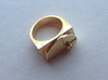 Golden Ratio Ring 3d printed Polished Brass
