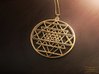 2.5D Sri-Yantra 4.5cm (Raw Metals) 3d printed Raw brass example featuring a customized loop embellishment, contact for details