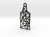 Amsterdam Canal House Wireframe Pendant 3d printed 