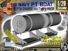 1/20 PT Boat Deep Charge w Rack Set001 3d printed 