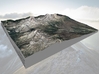 Three Sisters Volcanic Peaks, Oregon: 8"x10" 3d printed 
