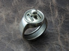 Shifter Ring 3d printed This material is Polished Silver , Patinated with bleach