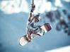 Snowboarder pendant 3d printed 