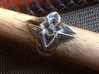 Flower Ring - Size - 9 (18.95 mm) 3d printed Shown in Polished Silver
