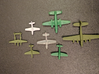 P-51 Mustang x8 (Axis & Allies) 3d printed Side by side with other game pieces for size comparison