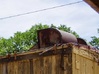 Posson Patent Refrigerated Rail Car Vents - HO 3d printed In service photo showing rust.