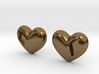 Diamond Kissed Heart Earrings (front pieces only) 3d printed 