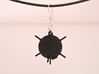 Sea Mine Earrings 3d printed Black Strong & Flexible (unpolished)