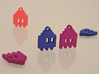 Pac Man Ghost 8-bit Earring 1 (looks down | moving 3d printed Purple Strong & Flexible Polished