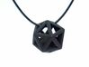 Polyhedron with interlocked heart pendant 3d printed 