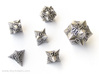 Faceted - polyhedral 6 dice set 3d printed 