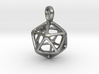 Icosahedron Platonic Solid Pendant 3d printed 