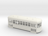 S scale Single truck trolley car 3d printed 