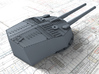 1/128 HMS Invincible 1916 12" MKX Guns x4 3d printed 3d render showing Turret P and Q detail